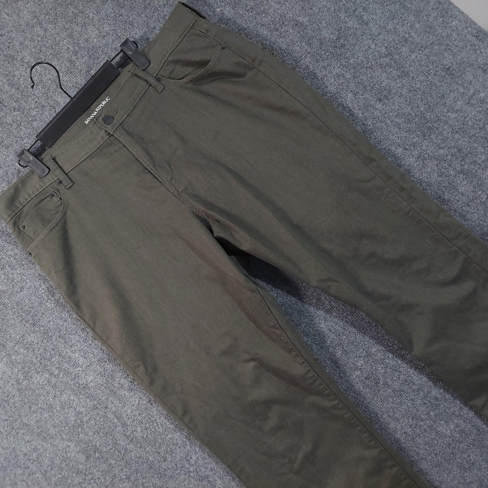 Banana Republic Jeans Mens 38x34 Olive Travel Jean Slim Fit Stretch 5 Pocket